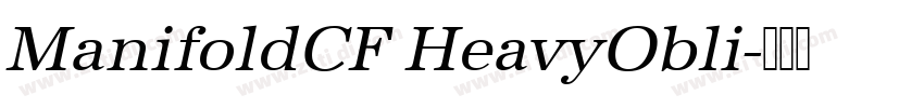 ManifoldCF HeavyObli字体转换